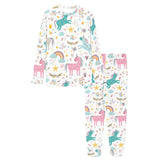 Colorful unicorn pattern Women's All Over Print Pajama Set