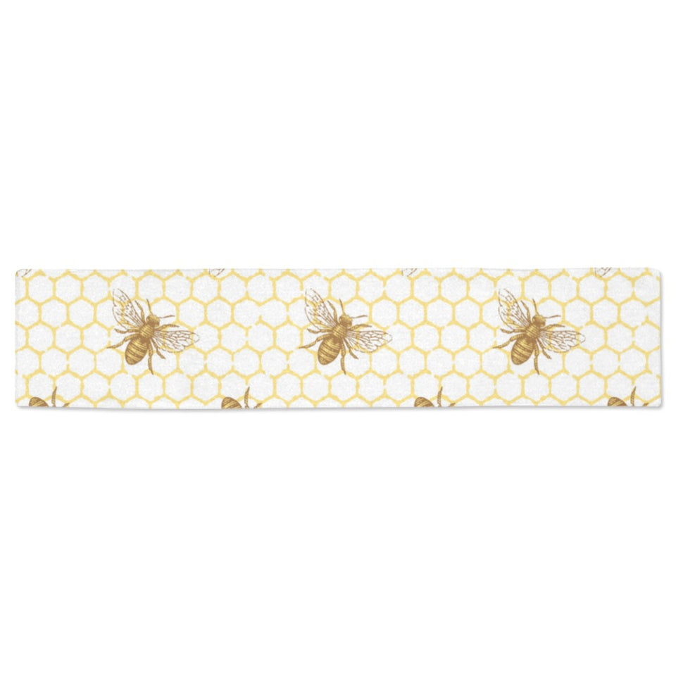Bee honeycomb seamless design pattern Table Runner