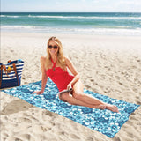 Hibiscus Pattern Print Design 03 Beach Towel