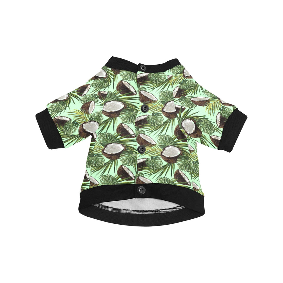 Coconut Pattern Print Design 02 All Over Print Pet Dog Round Neck Fuzzy Shirt