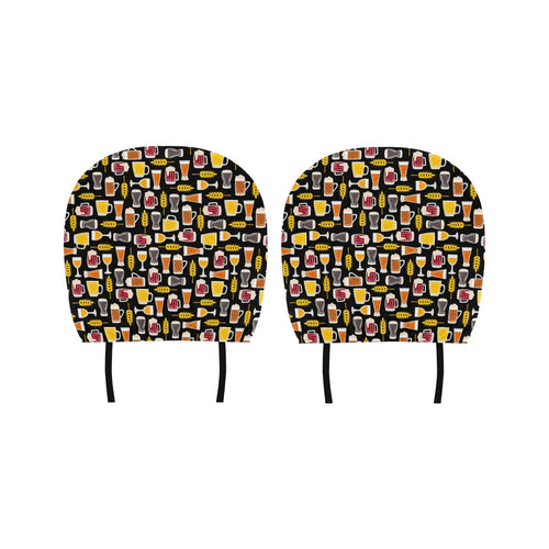 Beer type pattern Car Headrest Cover