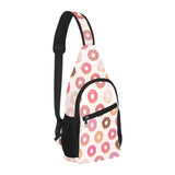 Colorful donut pattern All Over Print Chest Bag