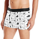 Crows floral wreath rabbit pattern Men's All Over Print Boxer Briefs Men's Underwear