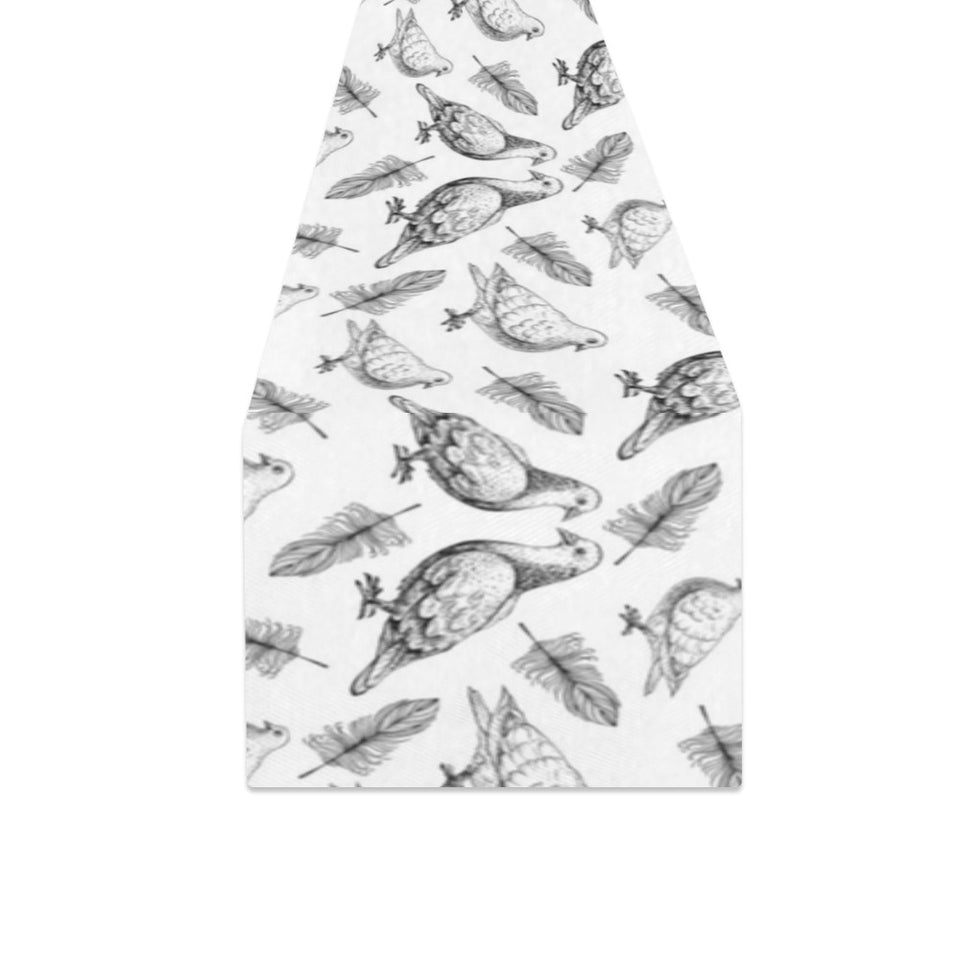 Pigeon Pattern Print Design 05 Table Runner