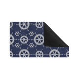 nautical steering wheel design pattern Doormat