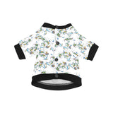 Peacock feather pattern All Over Print Pet Dog Round Neck Fuzzy Shirt