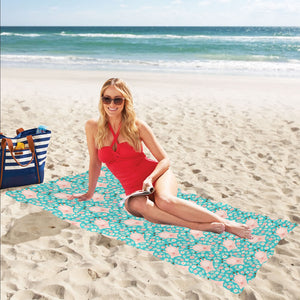 Pig Pattern Print Design 01 Beach Towel