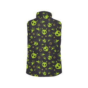 Alien Pattern Print Design 02 Men's Padded Vest