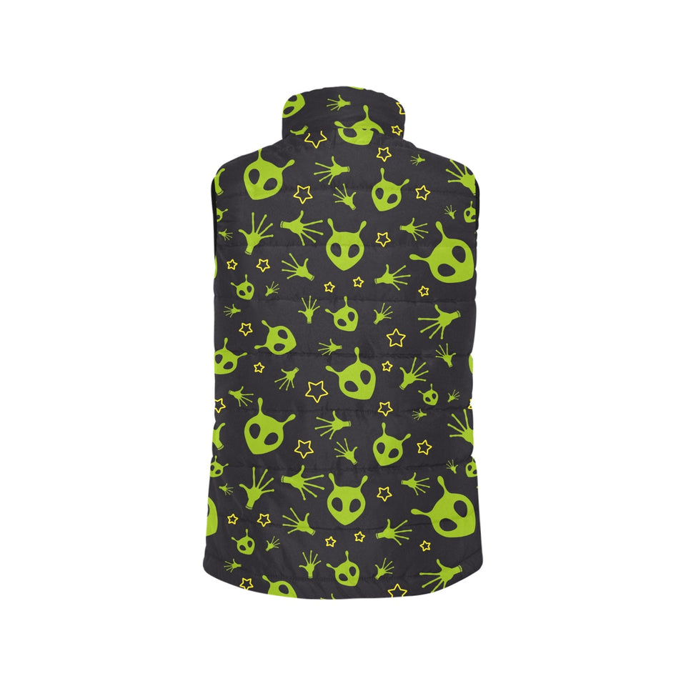 Alien Pattern Print Design 02 Men's Padded Vest