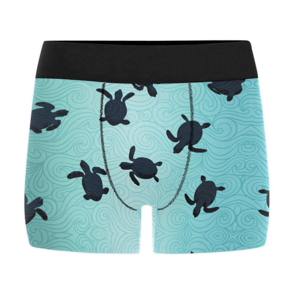 Sea turtle with blue ocean backgroud Men's All Over Print Boxer Briefs Men's Underwear