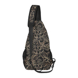 luxurious gold lotus waterlily black background All Over Print Chest Bag