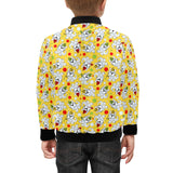 Yorkshire Terrier Pattern Print Design 05 Kids' Boys' Girls' Bomber Jacket
