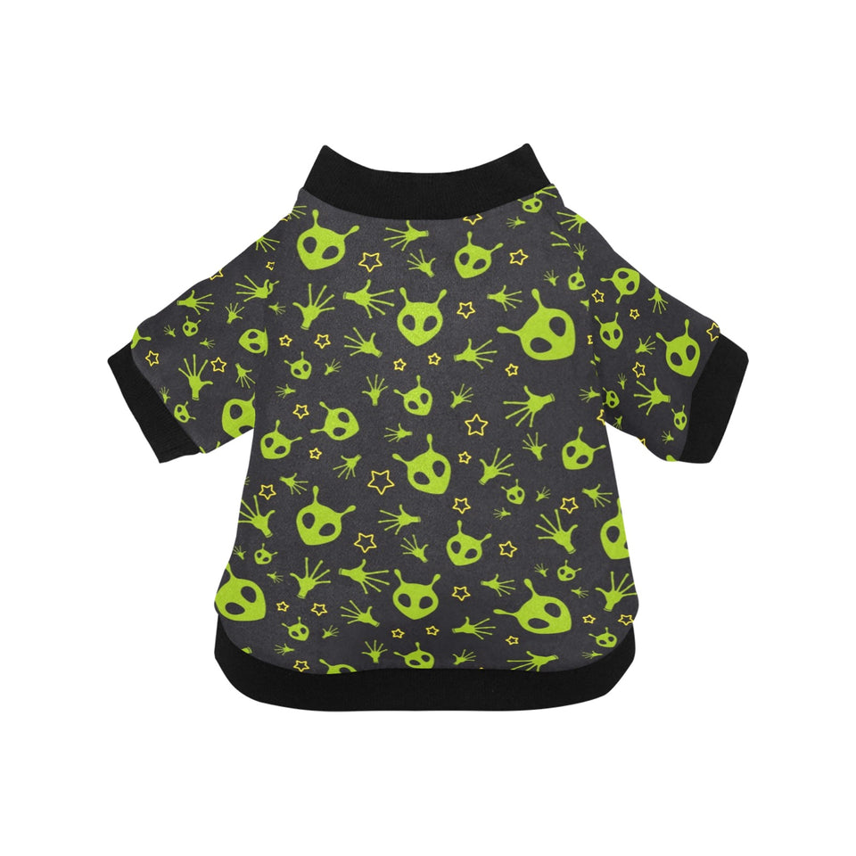 Alien Pattern Print Design 02 All Over Print Pet Dog Round Neck Fuzzy Shirt