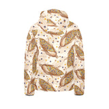 Corn Pattern Print Design 03 Kids' Boys' Girls' Padded Hooded Jacket