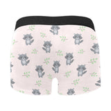 cute raccoons leaves pattern Men's All Over Print Boxer Briefs Men's Underwear