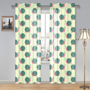 Snail Pattern Print Design 04 Gauze Curtain