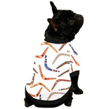 Boomerang Australian aboriginal ornament pattern All Over Print Pet Dog Round Neck Fuzzy Shirt
