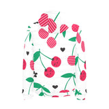 cherry pattern white background Men's Padded Hooded Jacket