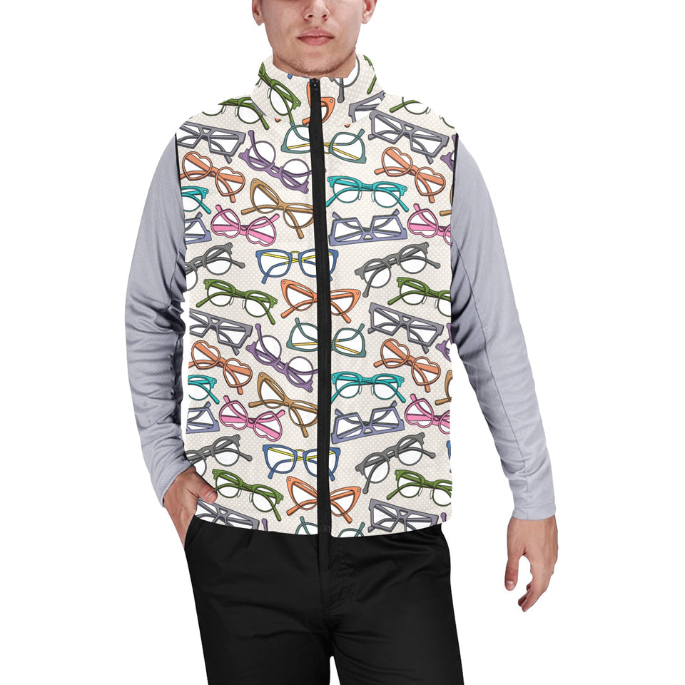 Sun Glasses Pattern Print Design 01 Men's Padded Vest