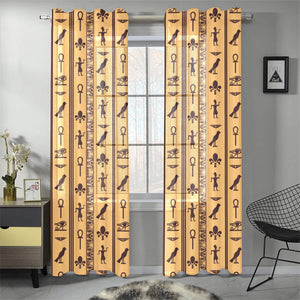Egypt Hieroglyphics Pattern Print Design 02 Gauze Curtain