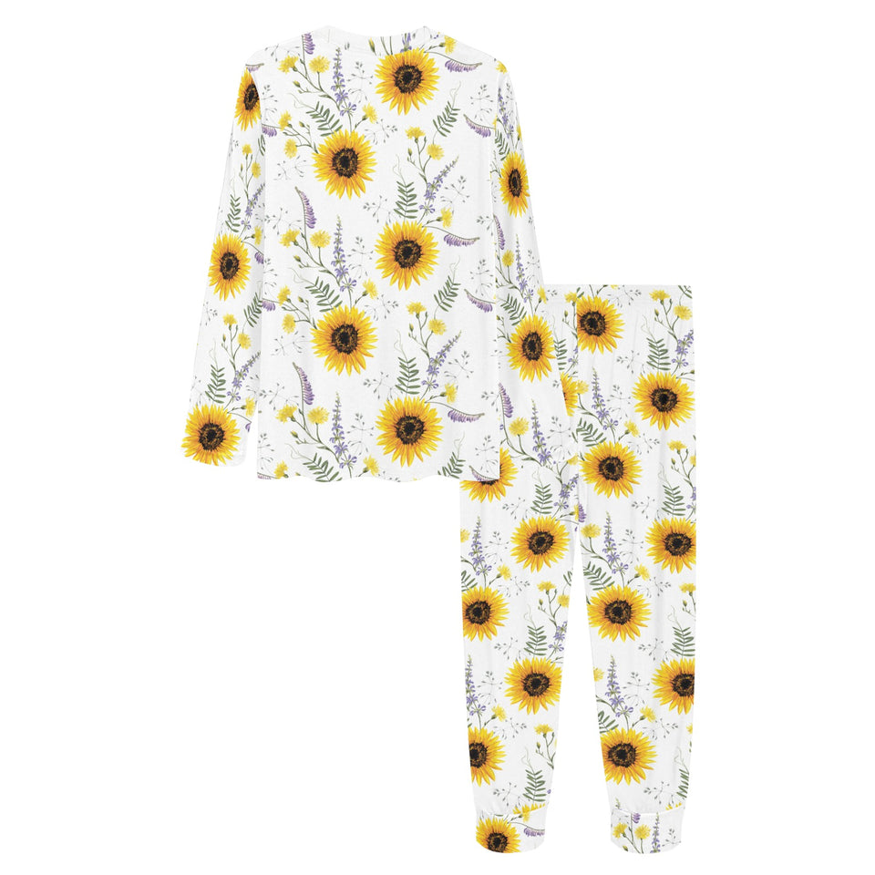 beautiful sunflowers pattern Women's All Over Print Pajama Set