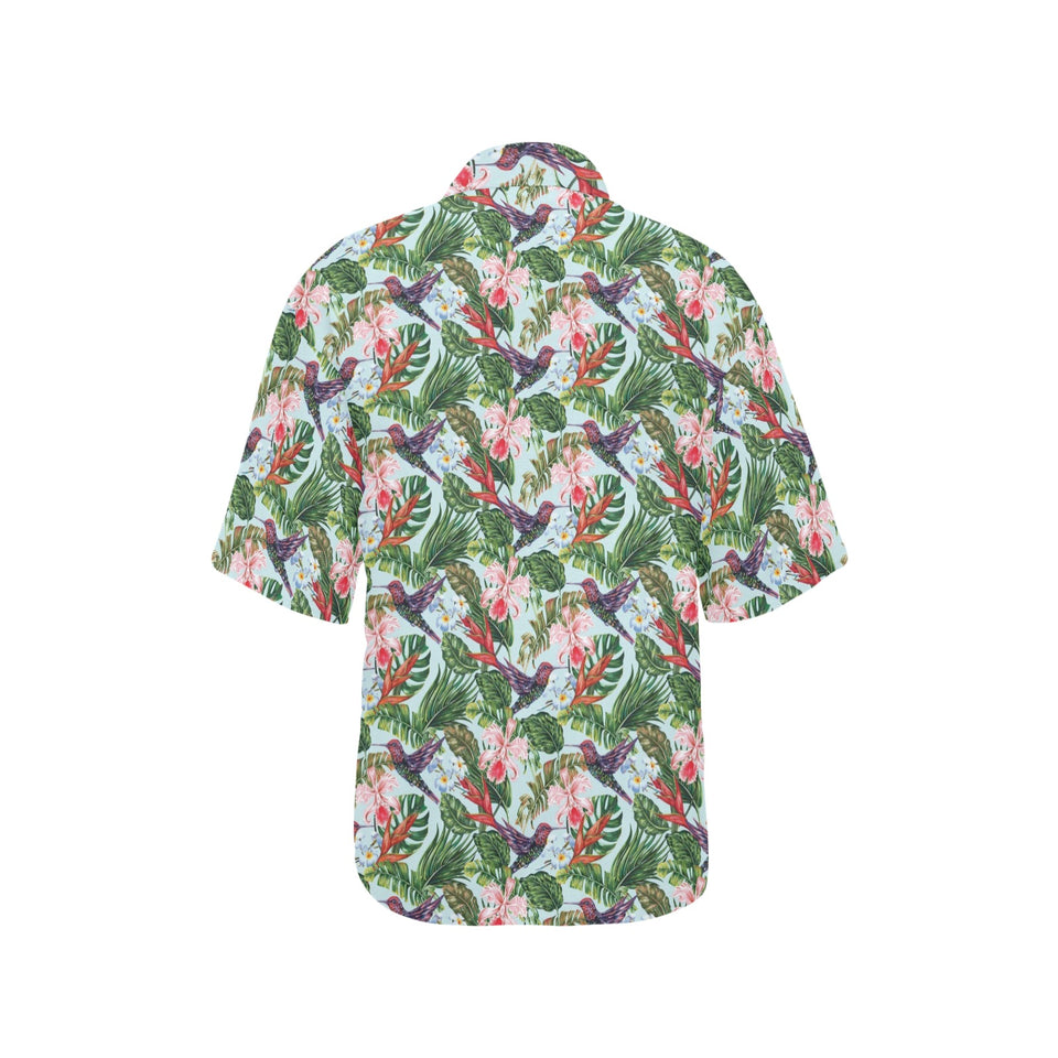 Hummingbird Pattern Print Design 05 Women's All Over Print Hawaiian Shirt