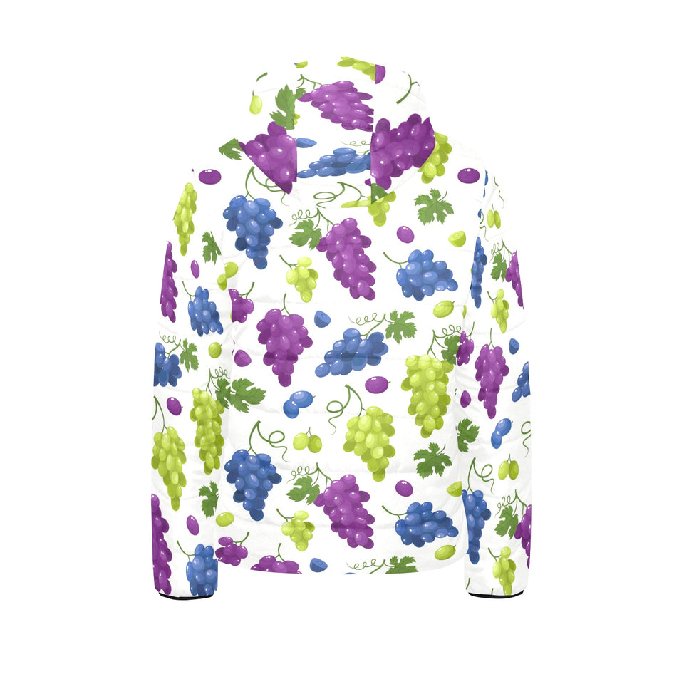 Grape pattern Kids' Boys' Girls' Padded Hooded Jacket