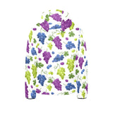 Grape pattern Kids' Boys' Girls' Padded Hooded Jacket
