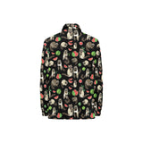 Raccoon watermelon pattern Women's Long Sleeve Polo Shirt