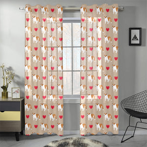 English Bulldog Pattern Print Design 05 Gauze Curtain