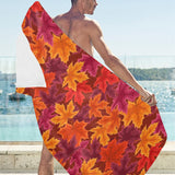 Autumn maple leaf pattern Beach Towel