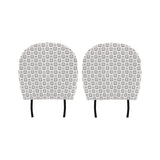 Hippopotamus Pattern Print Design 05 Car Headrest Cover