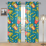 French fries red paper box pattern Gauze Curtain