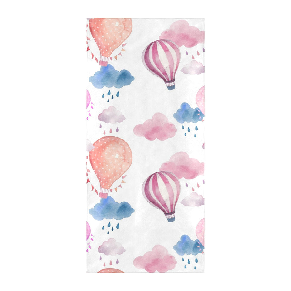 Watercolor air balloon cloud pattern Beach Towel