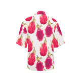 dragon fruits design pattern Women's All Over Print Hawaiian Shirt