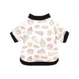 Cakes pies tarts muffins and eclairs purple bluebe All Over Print Pet Dog Round Neck Fuzzy Shirt