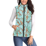 Monkey Palm tree background Women's Padded Vest