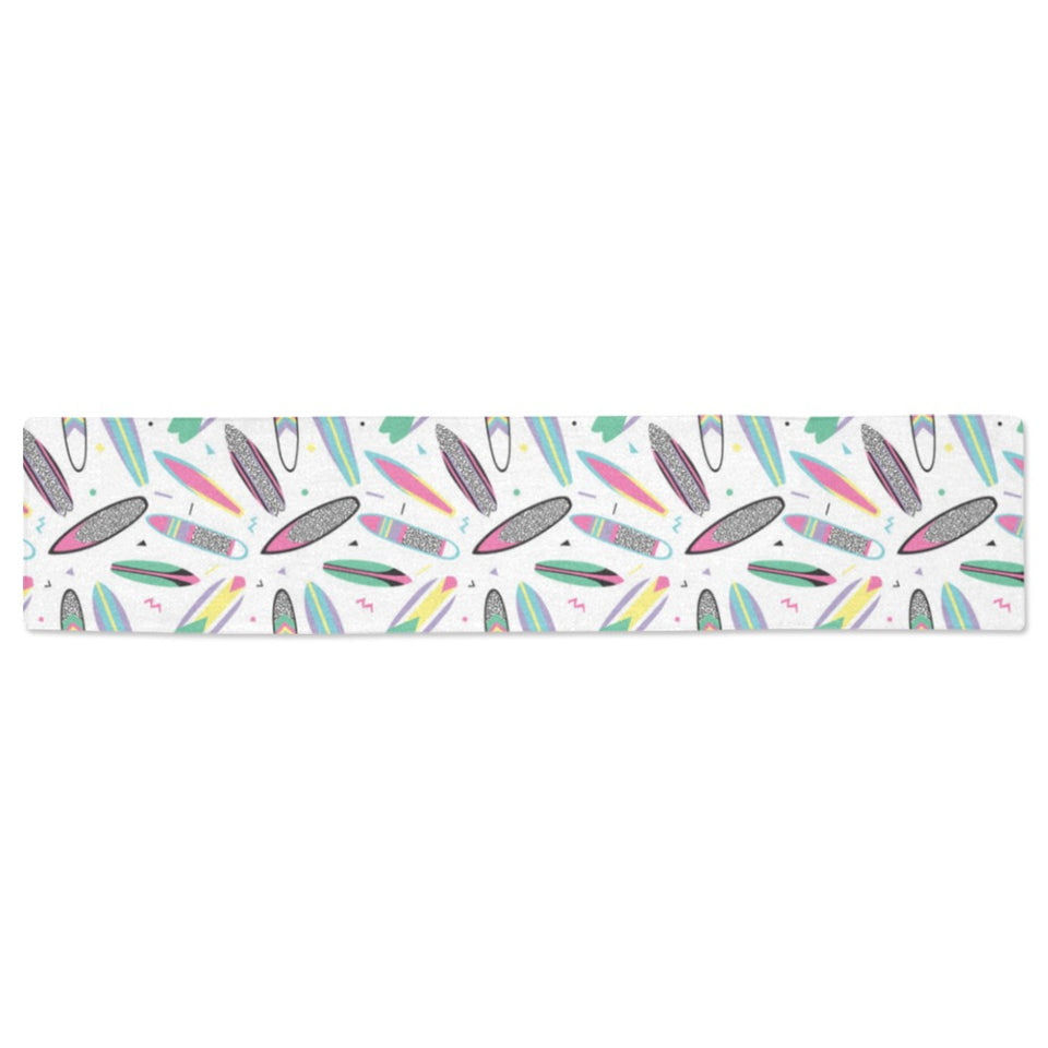 Surfboard Pattern Print Design 04 Table Runner
