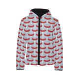 Sausage Pattern Print Design 02 Kids' Boys' Girls' Padded Hooded Jacket