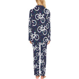 Bicycle Pattern Print Design 03 Women's Long Pajama Set
