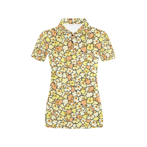 Popcorn Pattern Print Design 03 Women's All Over Print Polo Shirt