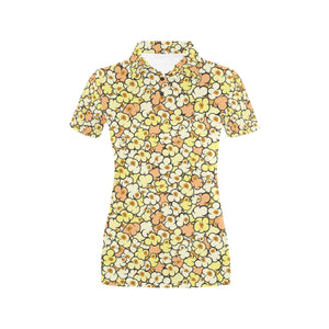 Popcorn Pattern Print Design 03 Women's All Over Print Polo Shirt