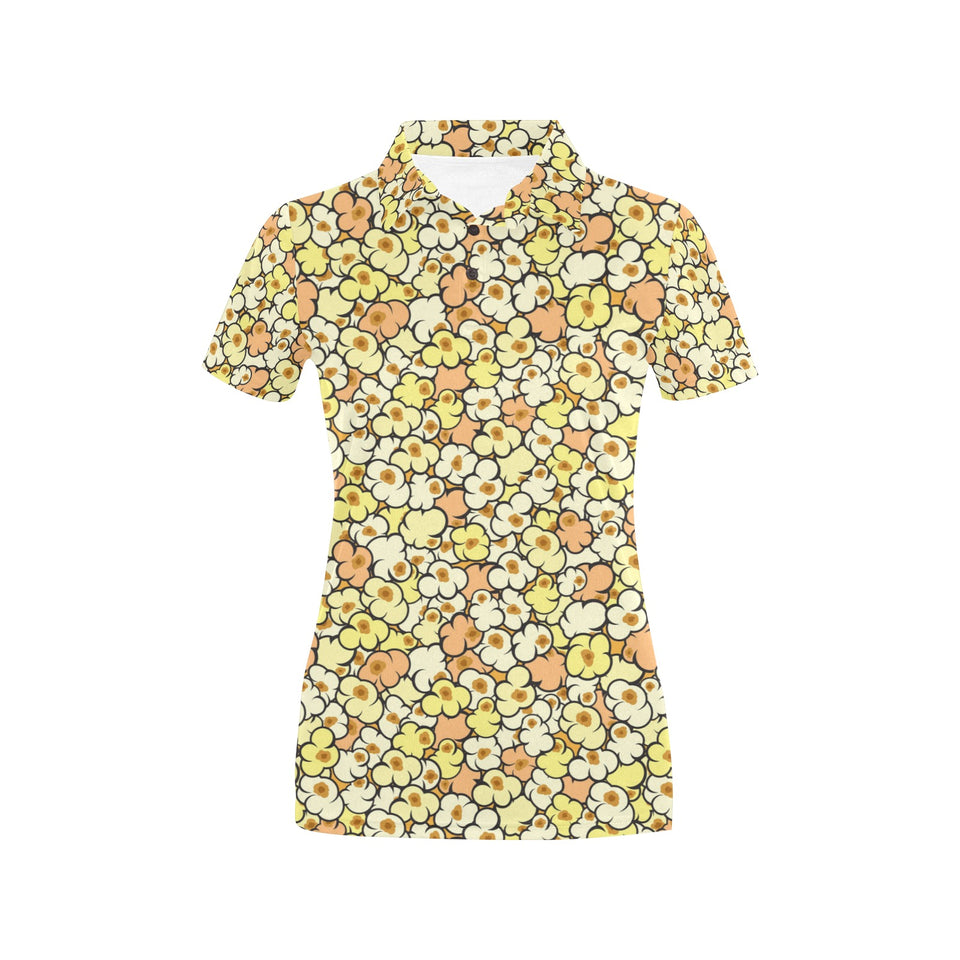 Popcorn Pattern Print Design 03 Women's All Over Print Polo Shirt