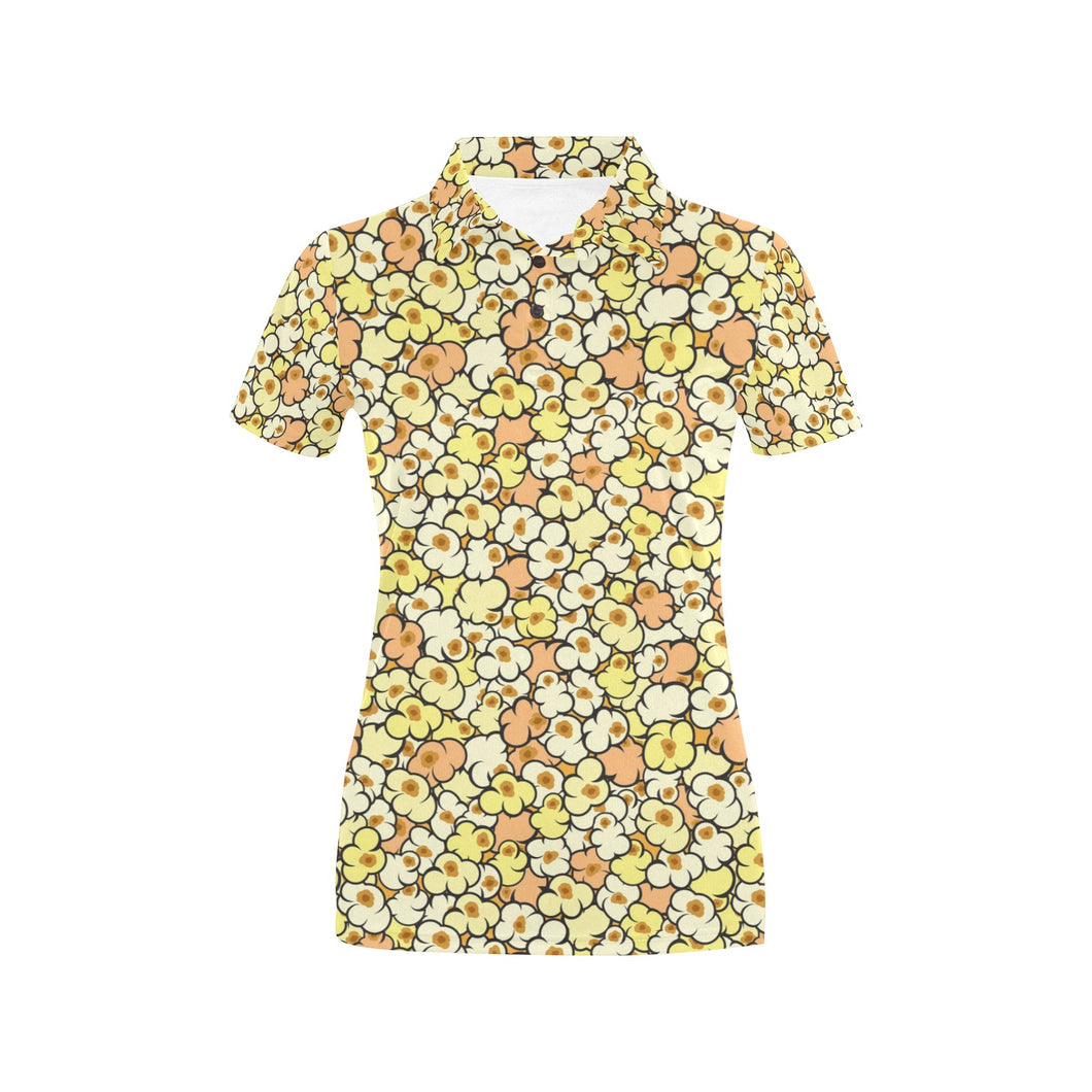 Popcorn Pattern Print Design 03 Women's All Over Print Polo Shirt