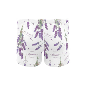 lavender flower design pattern Men's Swimming Trunks