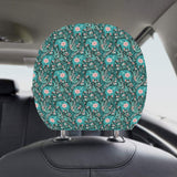Elephants jungle pattern Car Headrest Cover