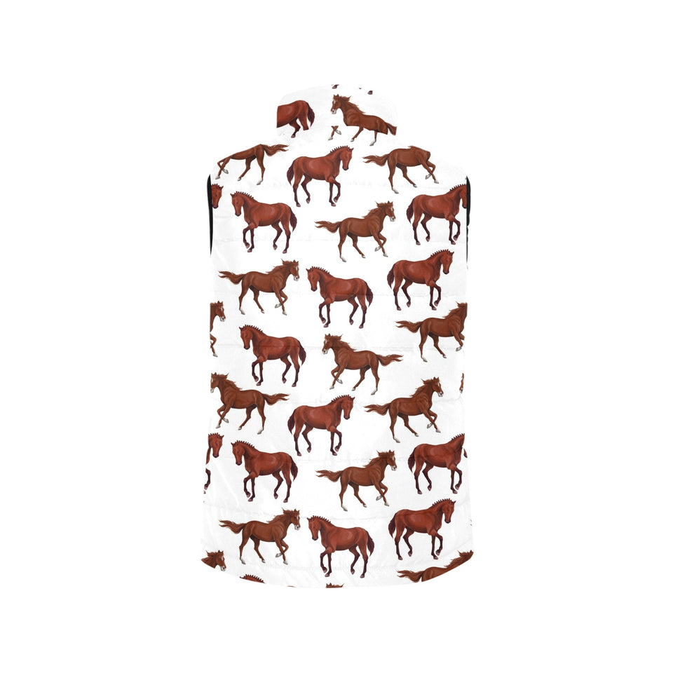 Horses running pattern background Men's Padded Vest