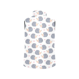 Hedgehog Pattern Print Design 04 Women's Padded Vest