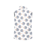 Hedgehog Pattern Print Design 04 Women's Padded Vest