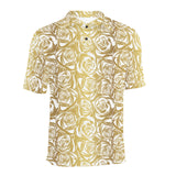 Rose Pattern Print Design 05 Men's All Over Print Polo Shirt
